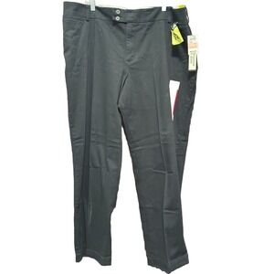 Lee Slacks Comfort Waist Natural Fit Stretch Pants Black‎ Trousers 24W New